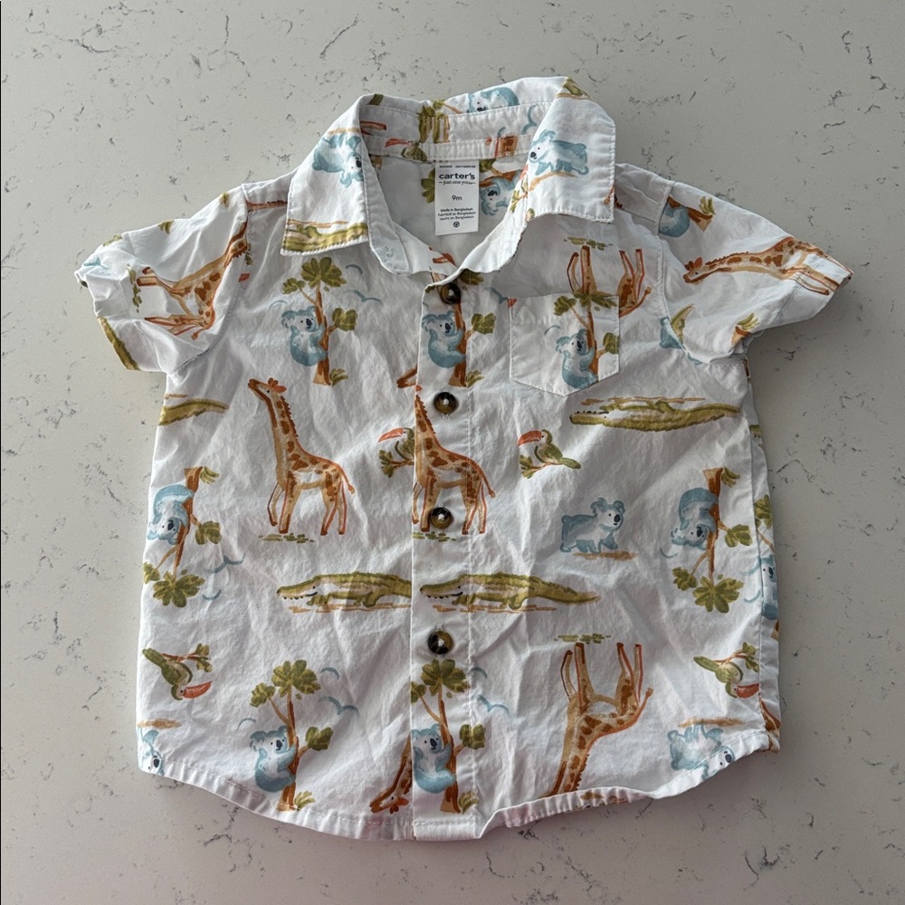 Carter's Multicolor Animal Print Baby Shirt